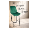Седа 360 зеленый (zd 667) / черный np Барный стул