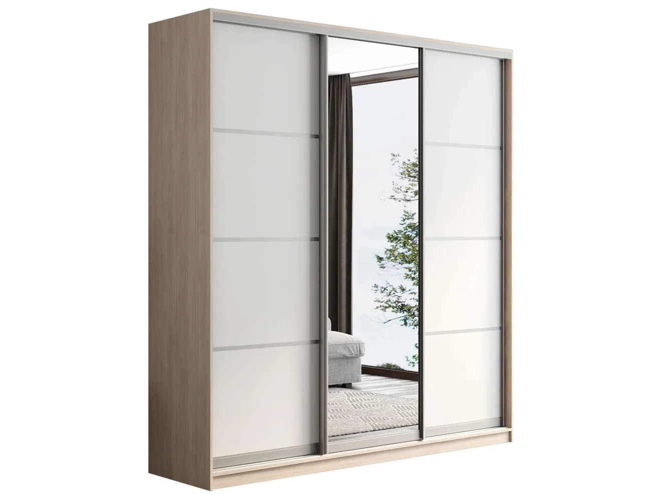 Шкаф купе 3-х дверный Бавария 2200 арт. 482351