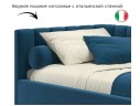 Мягкая кровать Milena 900 синяя с ортопедическим основанием