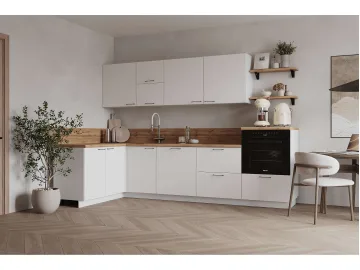 КГ Угловой 1500х2850 (с пм) , Белый софт матовый  Арника РМ
