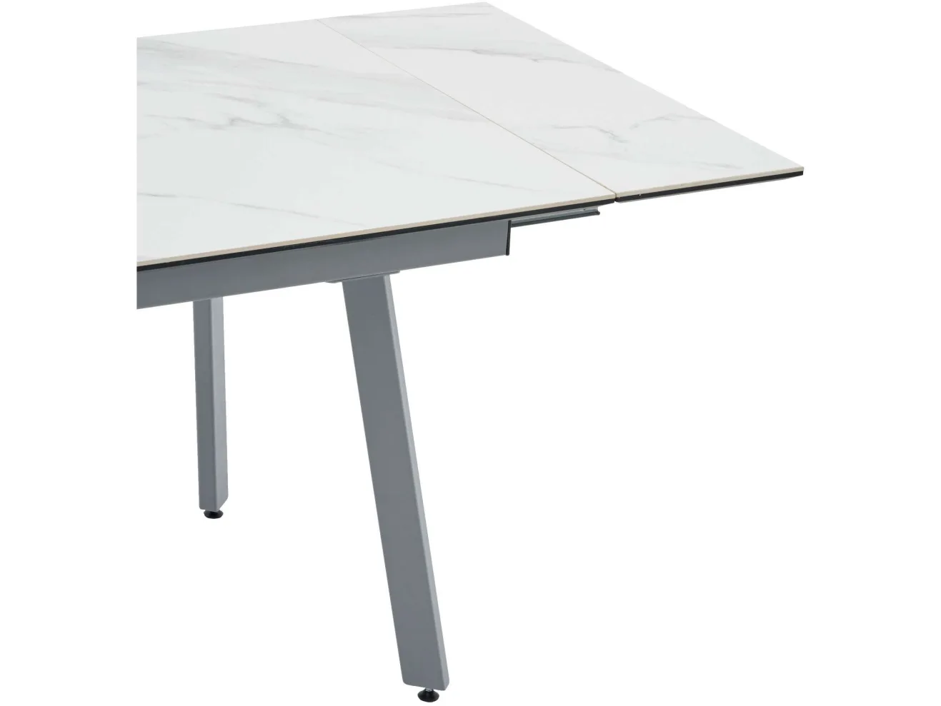 Стол обеденный STOOL GROUP Тайл 140-200*85 Snow white, подстолье серое арт. 1568359