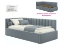 Мягкая кровать Milena 900 серая с ортопедическим основанием