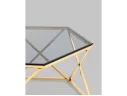 Журнальный столик STOOL GROUP Круз 93*80 Стекло smoke/Сталь золото арт. 1599899