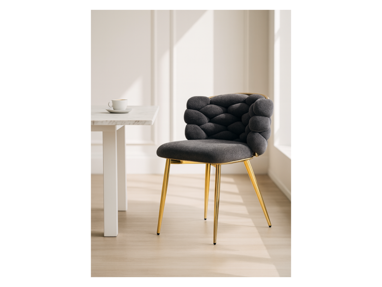Rendi gray / gold Стул на металлокаркасе арт. 987425