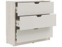 Юниор-4 Комод 3 ящика (800) (Шарли мокко, Крафт белый) арт. 982305
