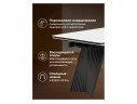Вейв 140(200)х80 белый мрамор snow white / черный Керамический стол