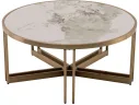 Стол журнальный STOOL GROUP Алиада 90*90 Светлая керамика/шампань арт. 1568289