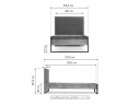 Iris 90х200 металл дуб вотан / черный муар Кровать