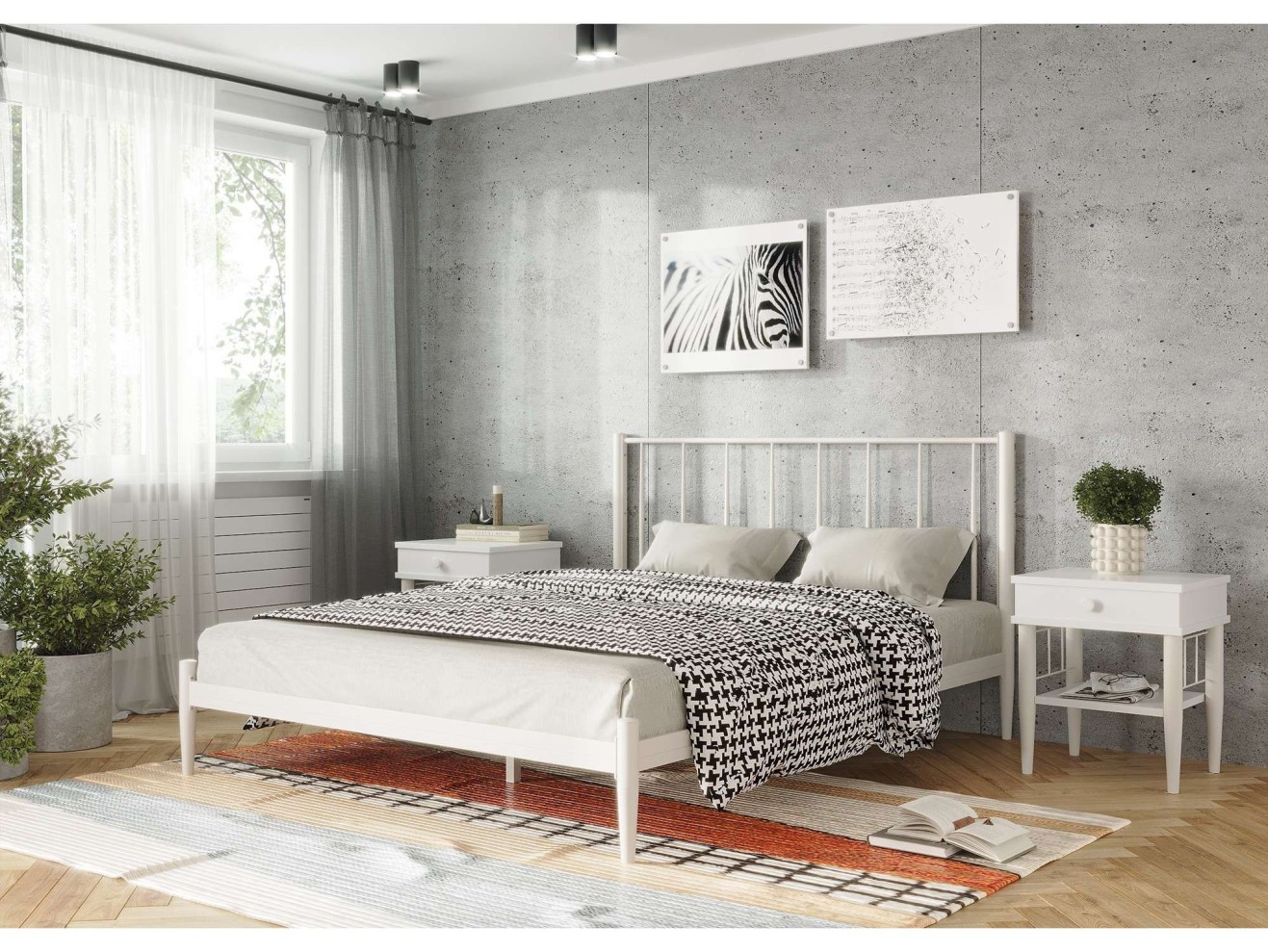Кровать КМД 26 Бриз 140 белый арт. 1217525