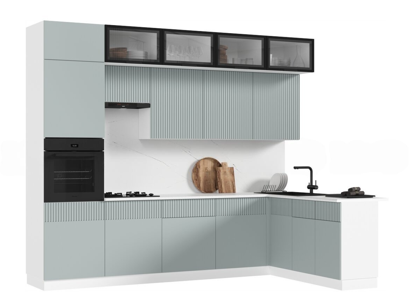 Кухня Оливия NEW 3,0х1,8м Шарли Бриз арт. 1224821