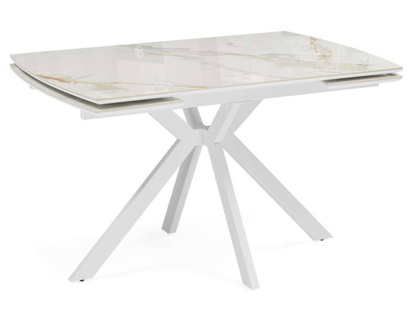 Катчел-2 120(180)x80 calacatta gold / белый Керамический стол арт. 1533369
