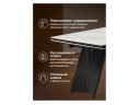 Вейв 160(220)х89 белый с прожилками gilt white / черный Керамический стол