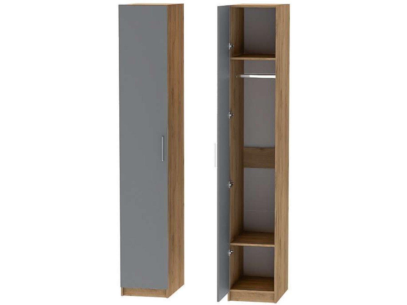 Шкаф-пенал №1 Иннэс-7 - Крафт золотой/Графит арт. 1366721