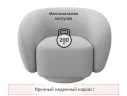 Дизайнерское мягкое кресло Plushe букле светло-серый арт. 1087191
