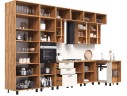Кухня Рио NEW (металл) 3,8х1,2/1080м (490), компоновка №7, Крафт золотой/Шелковый камень арт. 1579837