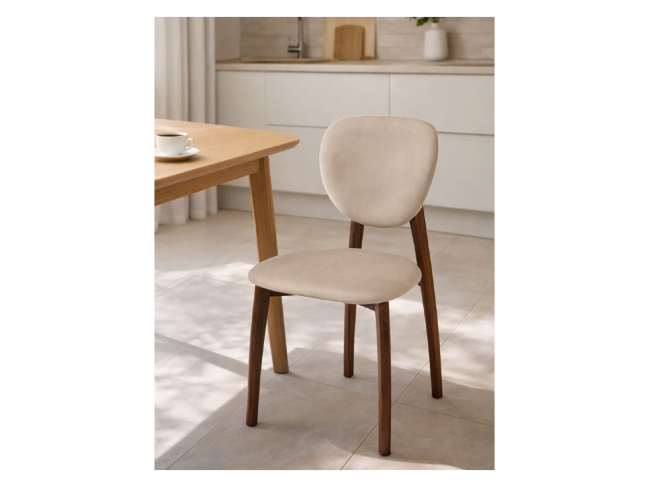Вакимо ткань tenerife beige / миланский орех Стул деревянный
