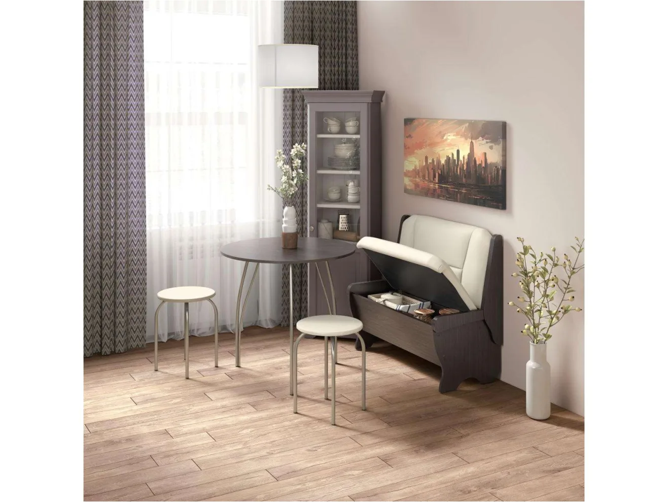 Скамья Лотос 950 венге/крем арт. 837487