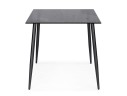 Smoke 120х80х75 clear gray / black Стол стеклянный
