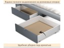 Мягкая кровать-тахта Milena 900 серая с ящиками