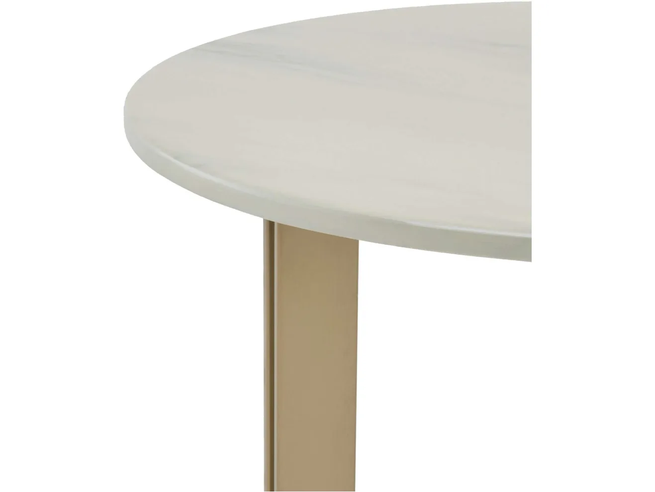 Стол журнальный STOOL GROUP Кассия 60*60 Светлая керамика, сталь шампань арт. 1568371