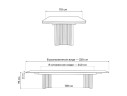 Мален 240x110 mineral stone baldoser / черный Керамический стол
