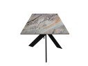 Стол DikLine EKX180, Керамика Venetian Brown Light глянец (К4), опоры черные (2 уп.)