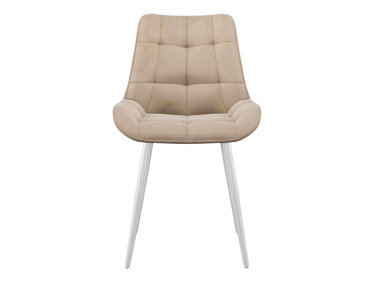 Стул DikLine 206М B03 BEIGE, ножки белые