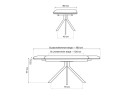 Катчел 120(180)x80 nebula gold / черный Керамический стол