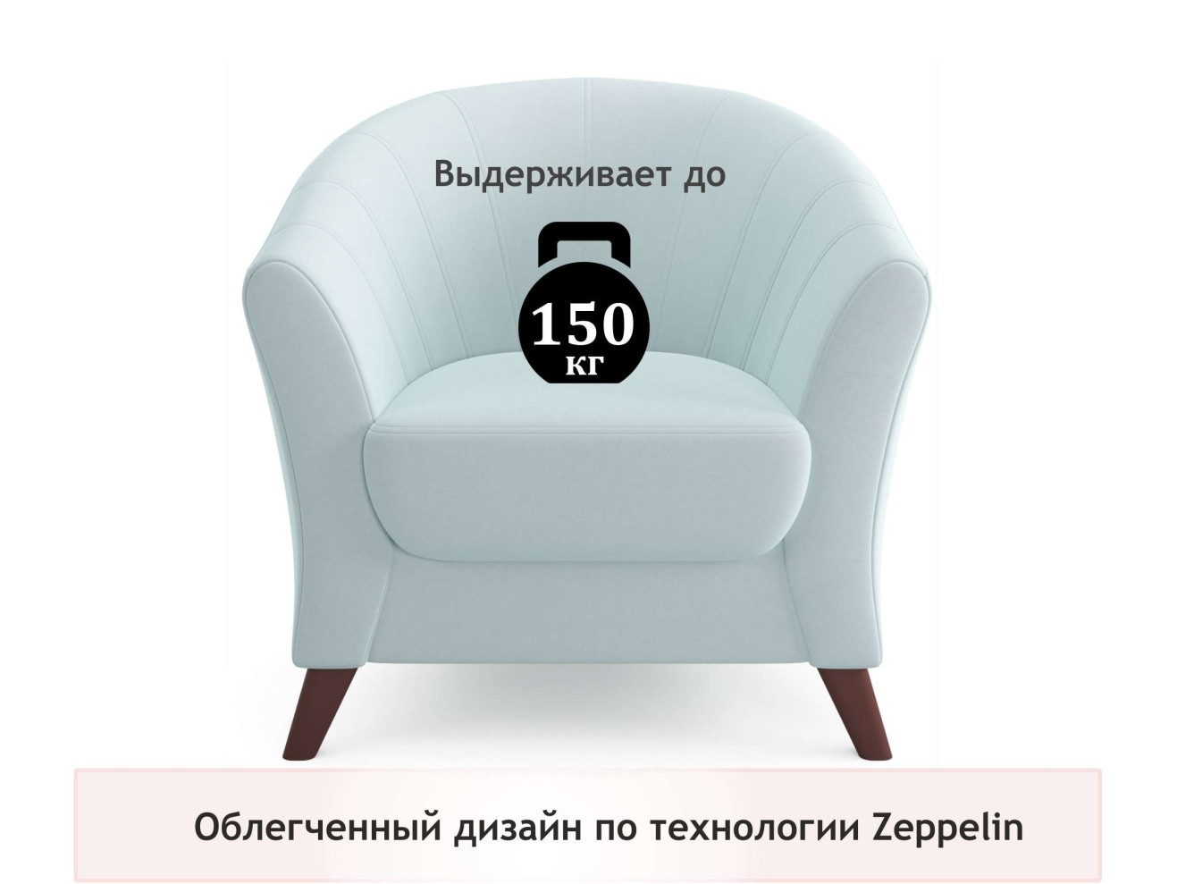 Мягкое кресло Line мята пастель