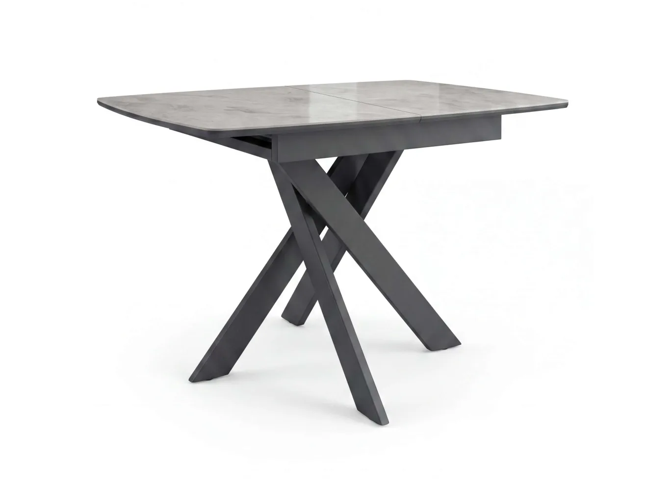 Стол DikLine DKB110, Керамика Italian Grey (глянец серый)/подстолье черное/опоры черные арт. 1533107