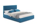 Мягкая кровать Olivia 1600 синяя с подъемным механизмом