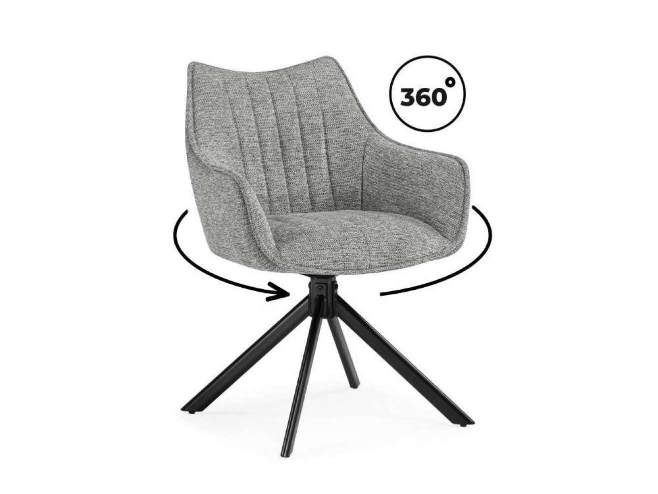 Denever gray / black Стул на металлокаркасе