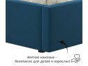 Односпальная кровать-тахта Bonna 900 синяя ортопед.основание с матрасом АСТРА арт. 658689