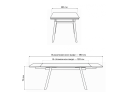 Норман 120(180)х80 snow (alpin) white / черный Керамический стол арт. 1281479