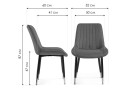 Seda-1 black / gold / black Стул на металлокаркасе