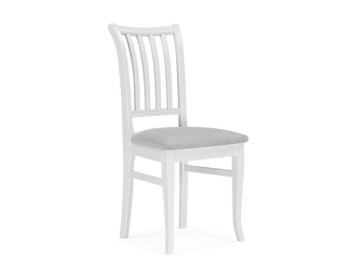Фрезино с проножкой серый велюр / белый Стул деревянный