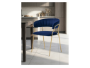Kamelia 1 dark blue / gold Стул на металлокаркасе