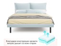 Мягкая кровать Fly 1600 мята пастель с ортопедическим основанием