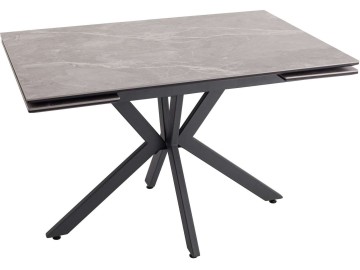 Стол обеденный STOOL GROUP Marmer 120-180/80/76 столешница МДФ16/керамика Антрацит