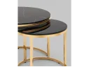 Набор журнальных столиков STOOL GROUP Селена 60 и 45 см Черный мрамор/Зол арт. 1568181
