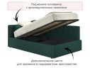 Мягкая кровать-тахта Bonna 1200 изумруд c подъемным механизмом
