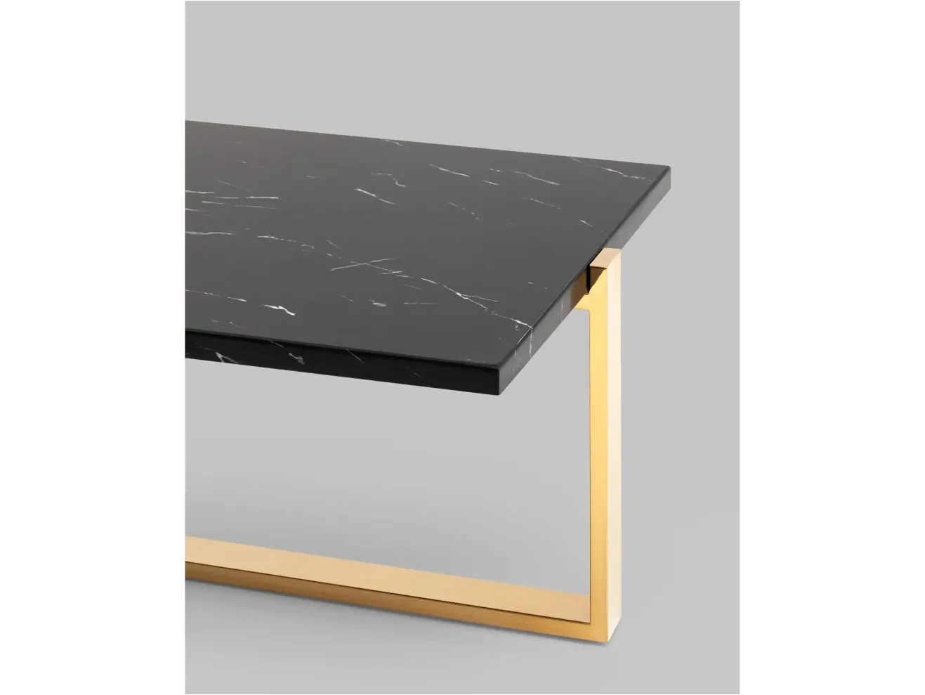Журнальный столик STOOL GROUP Тоби 109*66 Черный мрамор/Золото арт. 1599889
