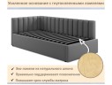 Мягкая кровать Milena 900 маренго темно-серый с ортопедическим основанием арт. 1535067