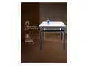 Давос белый / венге Стол стеклянный арт. 1536803