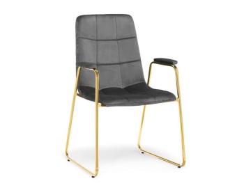 Lana dark grey / gold Стул на металлокаркасе