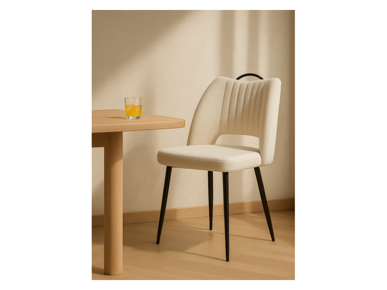 Barton beige / black Стул на металлокаркасе