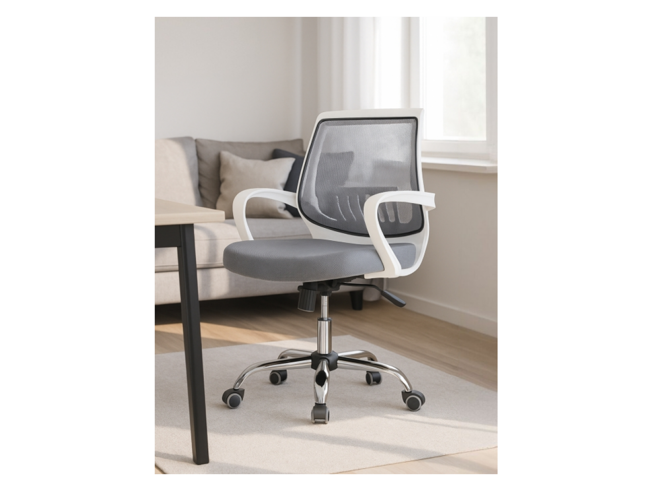 Ergoplus light gray / white Компьютерное кресло