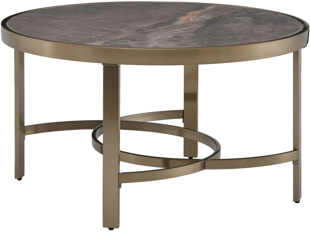 Стол журнальный STOOL GROUP Адриана 80*80 Серая керамика, сталь шампань арт. 1568365