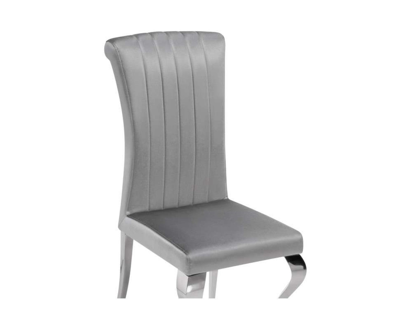Lund dark grey / steel Стул на металлокаркасе