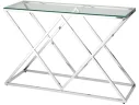 Консоль Stool Group ИНСИГНИЯ 120х40 Прозрачное стекло/Сталь серебро арт. 1598827